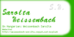 sarolta weissenbach business card